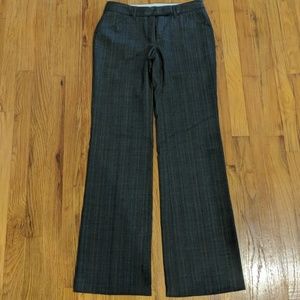 Max Studio grey striped poly blend dress pants 2